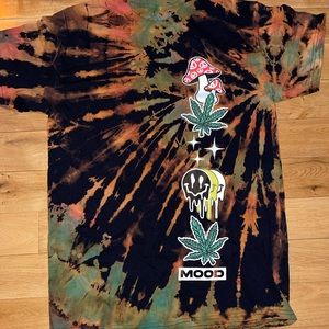 Bleached Tie Dyed Graphic T-Shirt